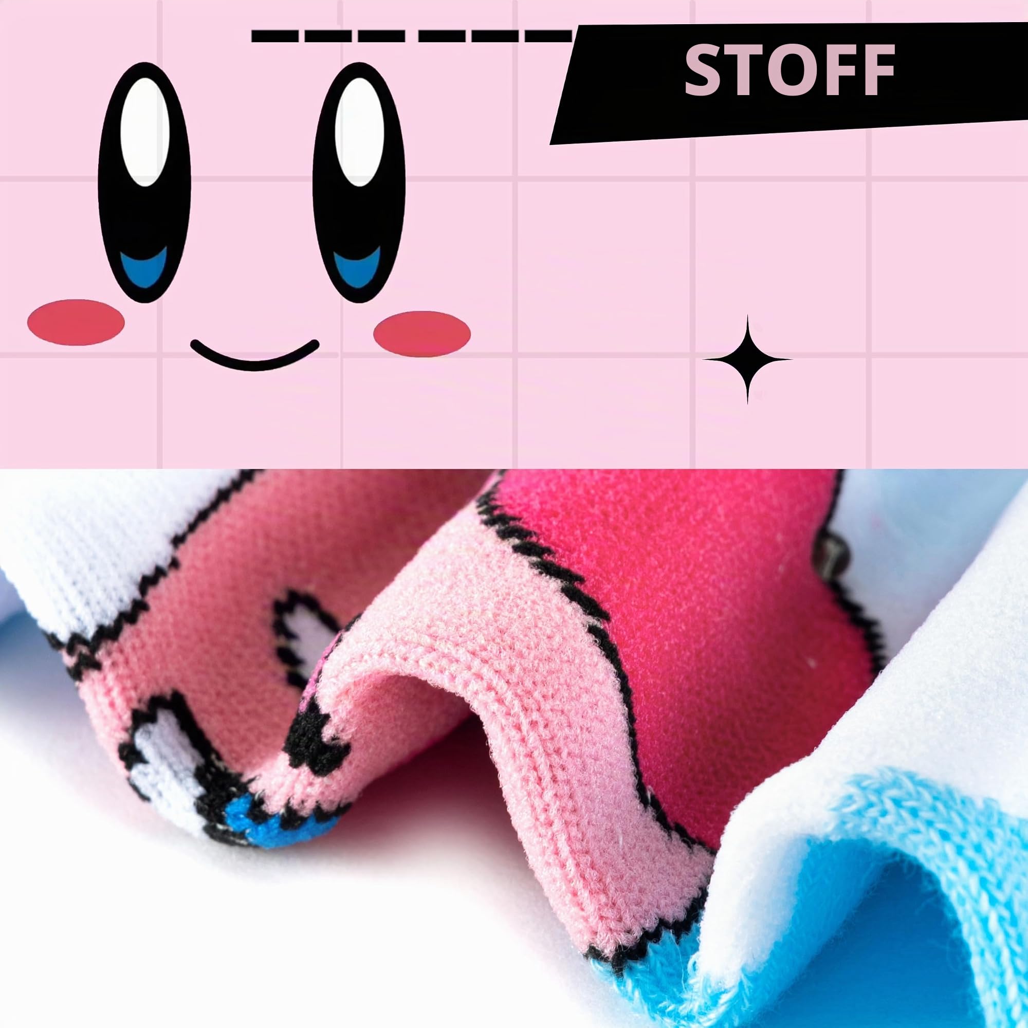 4 Paar Kirby Mädchen Baumwolle Crew Socken Frauen Anya Figuren gedruckte Knöchelsocken Set für Fans Geschenk