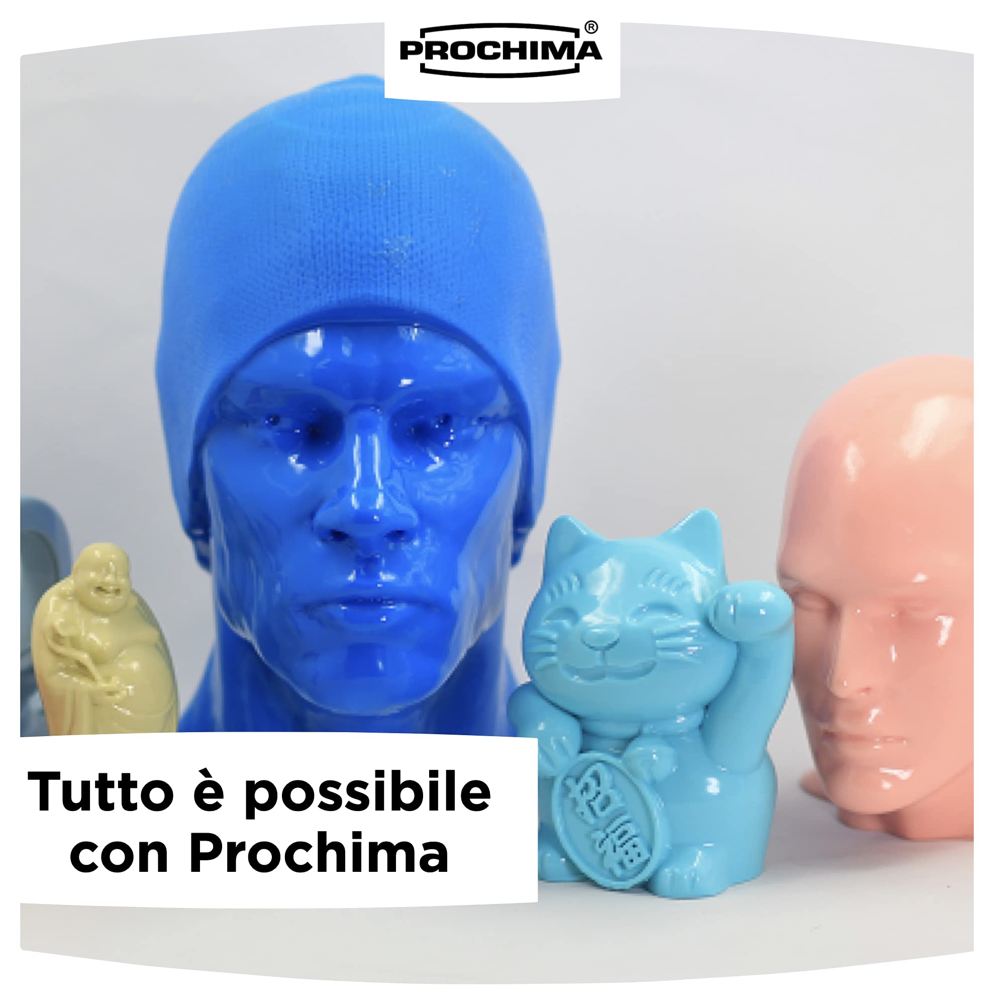 PROCHIMA, 3D Resin Printing Trasparente, Formulato Epossidico Bicomponente Esente da Qualsiasi Solvente, Ideale per Vetrificatura nelle Stampe 3D, Esche Artificiali, Oggettistica Generale, 650 gr