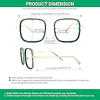 Vista 5 de VOOGLAM Square Blue Light Blocking Glasses for Women Anti Eyestrain UV Computer Eyewear Jace