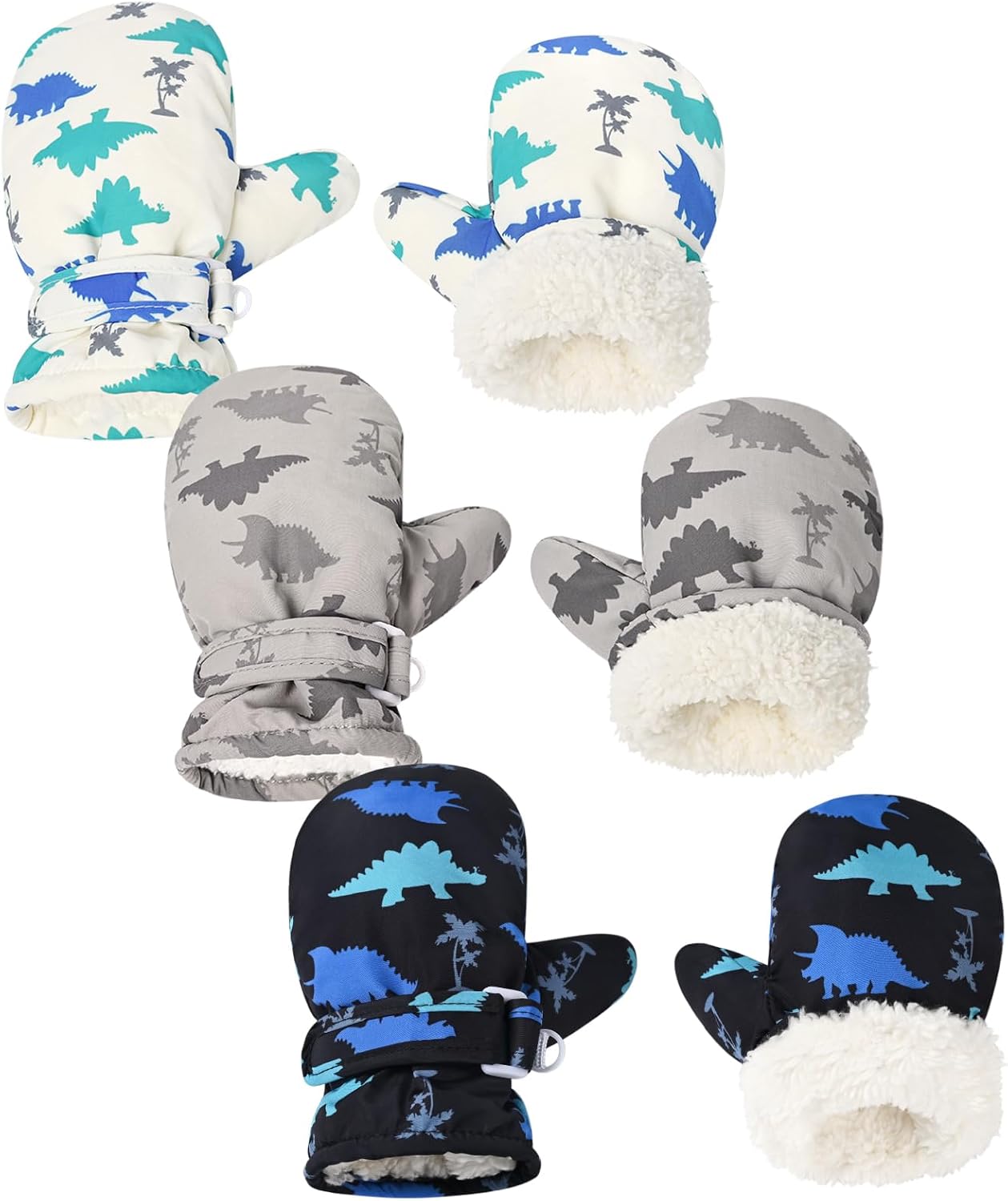 Fleece Lined Mittens for Baby Boys Girls,Baby Toddler Little Kids Winter Warm Gloves Mittens