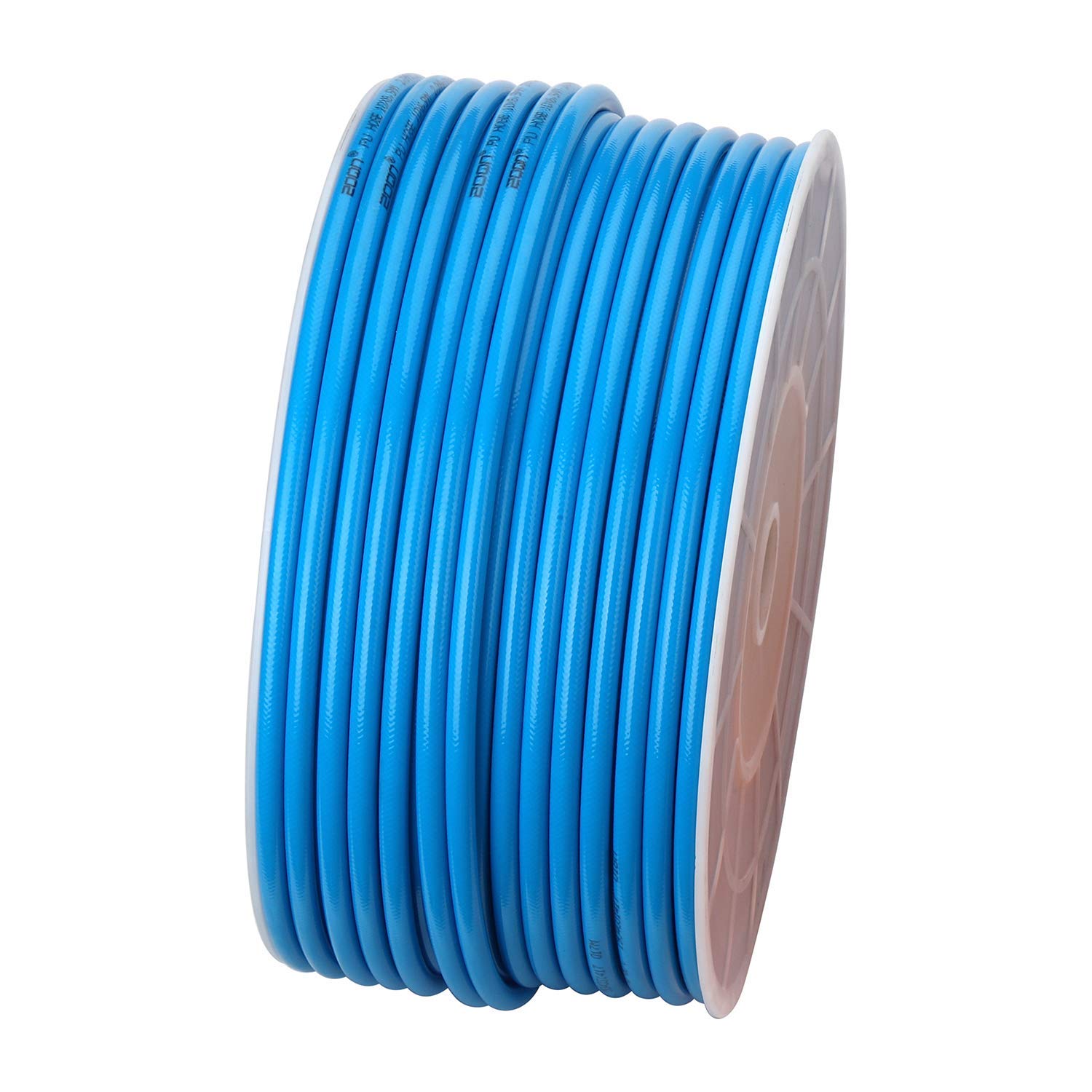 TEN-HIGH 20m PU Gewebeschlauch 5mm ID x 8mm AD Luftschlauch Blau für pneumatisches Werkzeug, Holzbearbeitung usw.