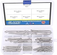 Vista 1 de Glarks 90 piezas de acero inoxidable 304 pasador de chaveta clip clave Fastner montaje surtido kit