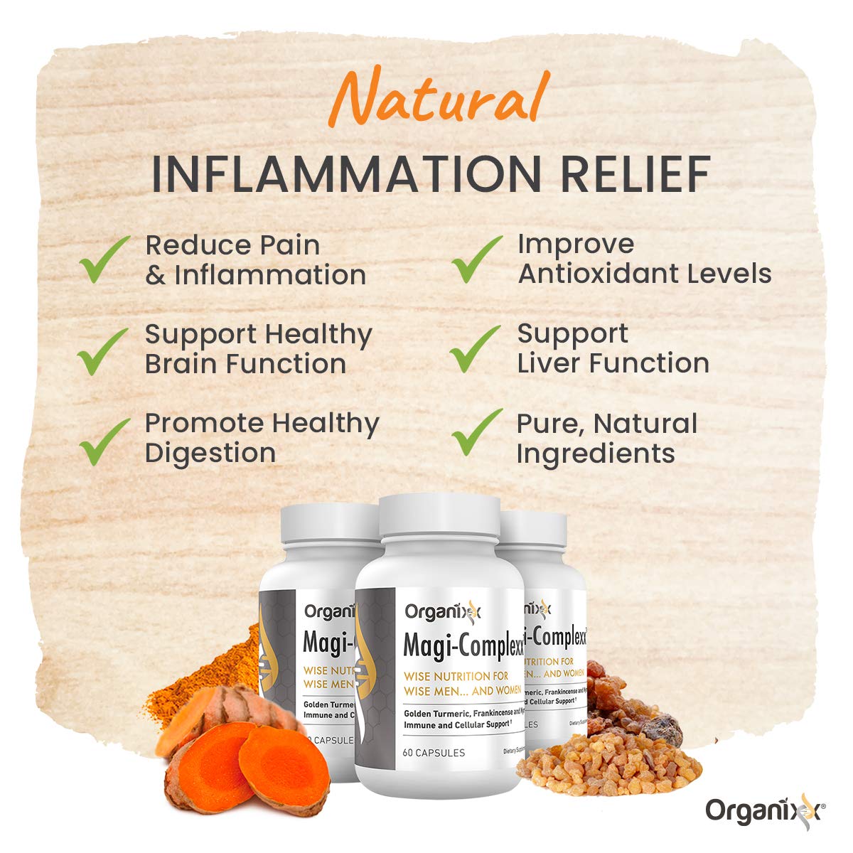 Buy Organixx Joint & Muscle Care 3in1 DoctorFormulated Frankincense, Turmeric and Myrrh