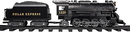 Miniatura 10 de Lionel Juego de tren de juguete Polar Express con Bluetooth, locomotora, vagones de tren y pista con sonidos auténticos de tren, luces y efectos de