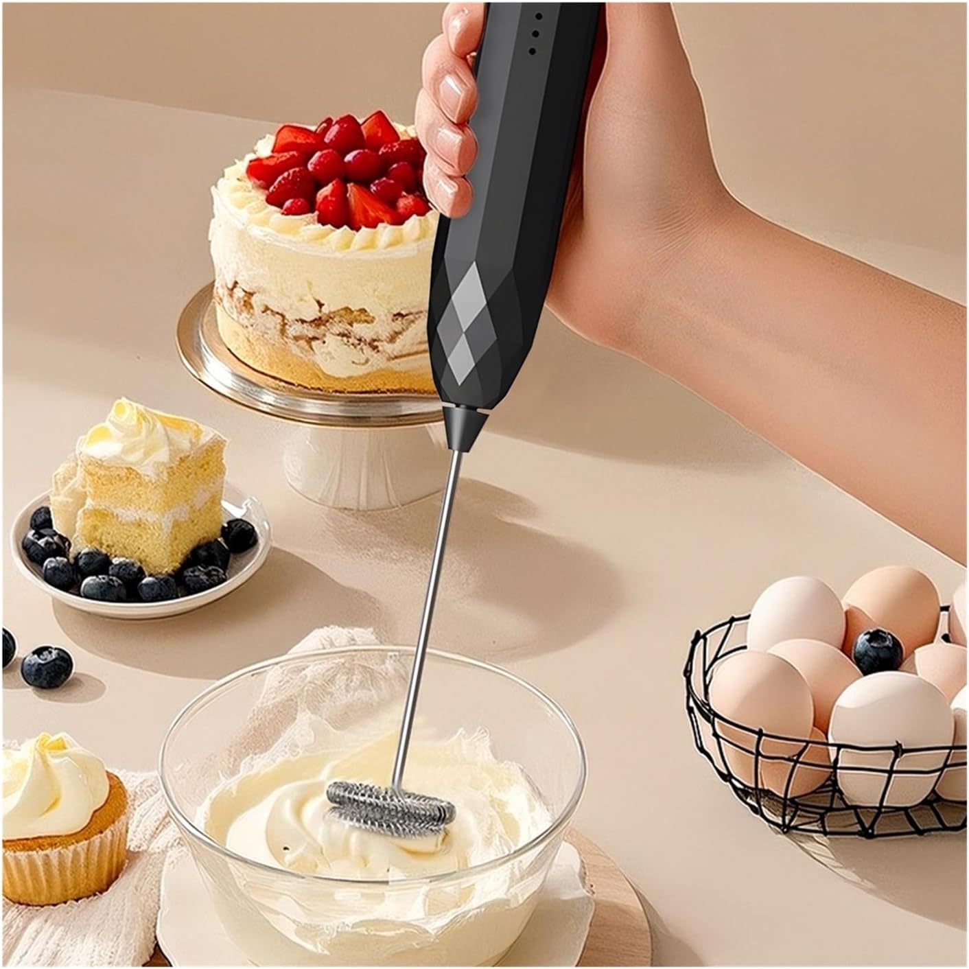 Electric Whisk Blender – Saves Time & Effort for Frothy Coffee, Matcha, Smoothies