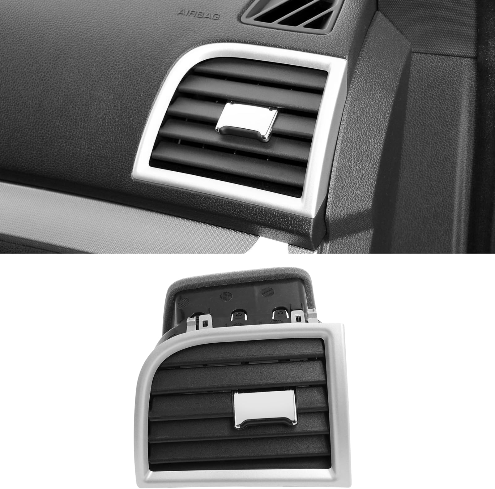 Dash Air Vent Panel Instrument Compatible with Ford Explorer 2011-2015,Dashboard Air Conditioning Outlet for Right Passenger Side,Vent Air Louvre Assembly Replace for BB5Z19893BD,(Chromed),1 PC