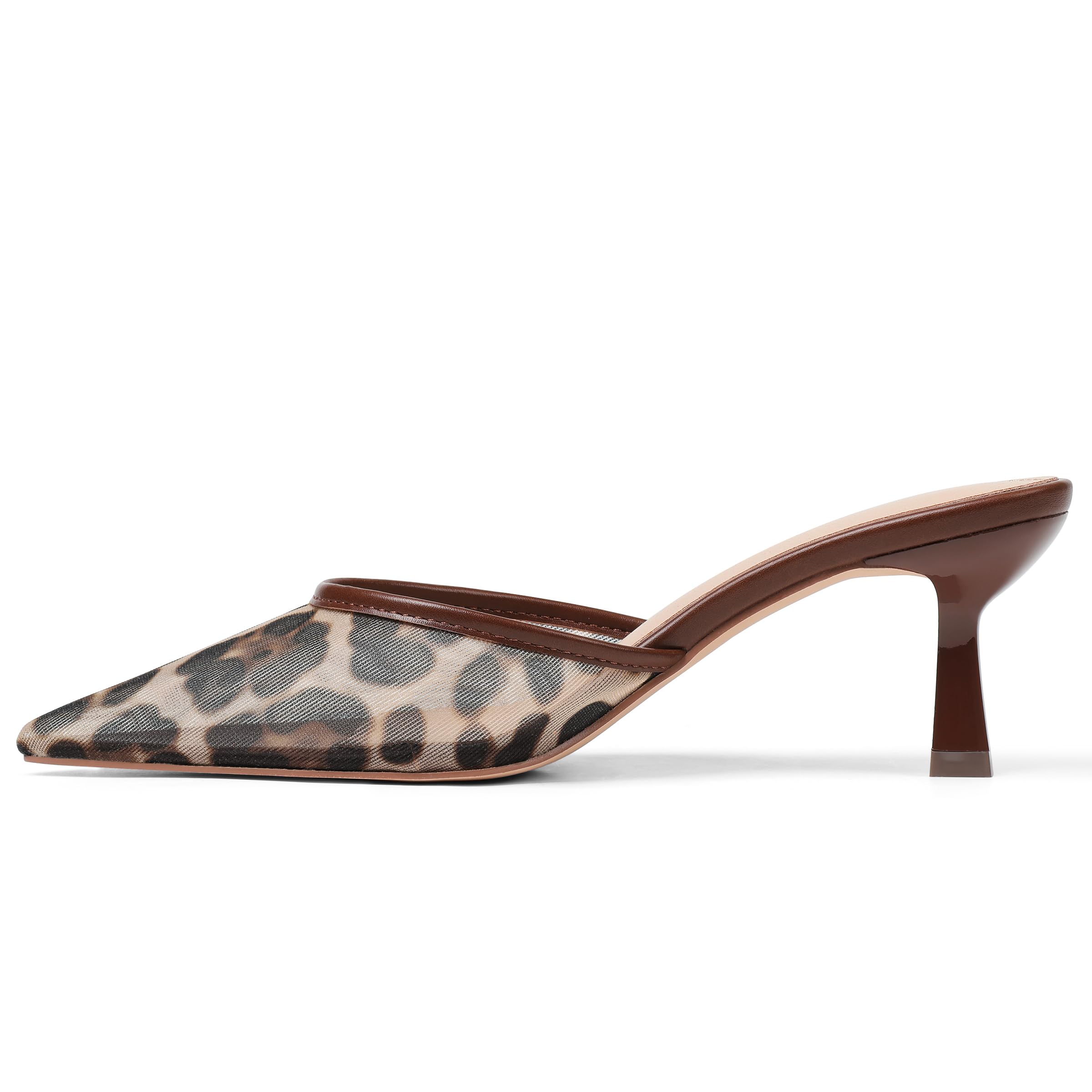 VOMIRA Black Kitten Heels for Women Closed Pointed Toe Stiletto Heels Black Mules for Women Slip On Slingback Heels Dress Party Wedding Heeled Sandals