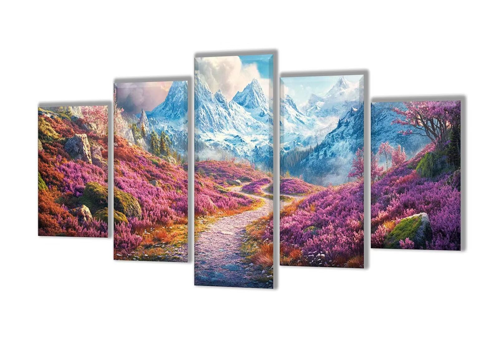 5 sztuk diamentowe malarstwo górskie krajobraz, zestawy do malowania diamentowego dla dorosłych, DIY diamentowa sztuka diamentowa malowanie dzieci diamentowe zestawy do haftu do domu, prezent dla
