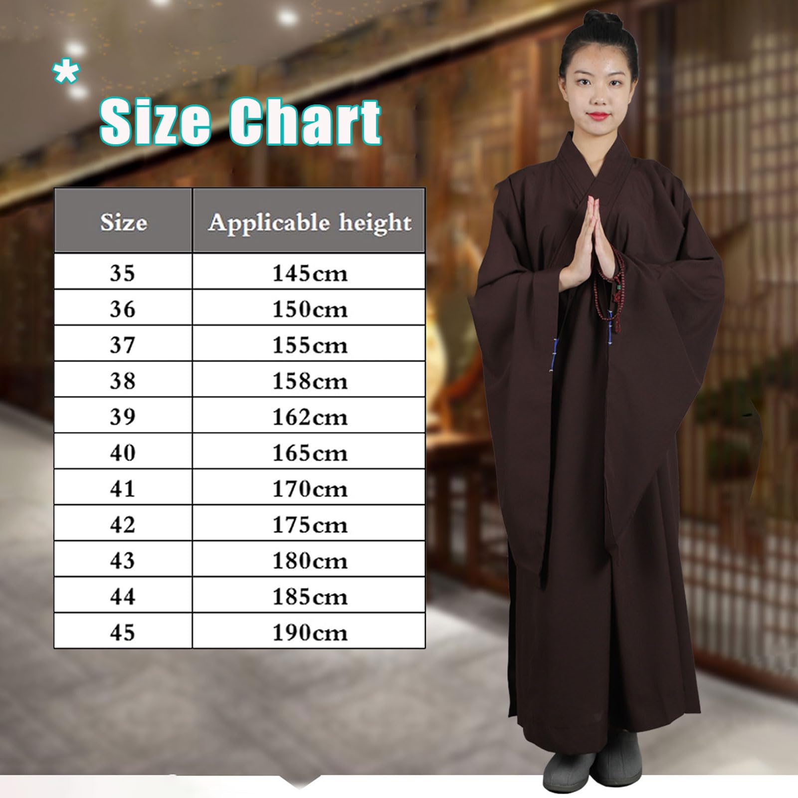túnica de Monje Budista,Túnica de Monje de meditación,Vestido De Meditación De Túnica Budista De Monje,Shaolin Monje Kung Fu Batas Budista,Lino,para Sentarse en Silencio,Cantar,meditar