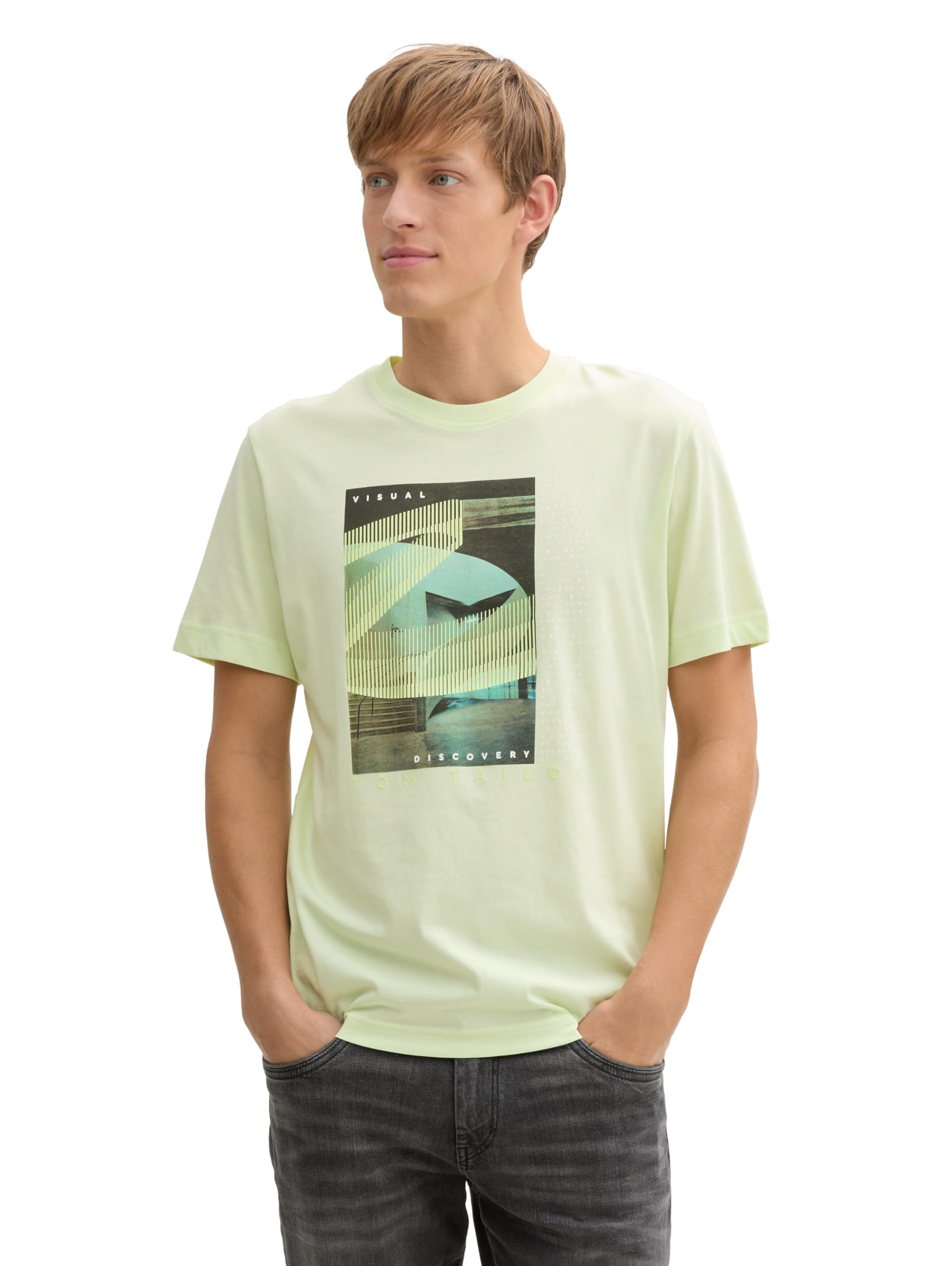 Tom Tailor Herren T-Shirt mit Foto-Print