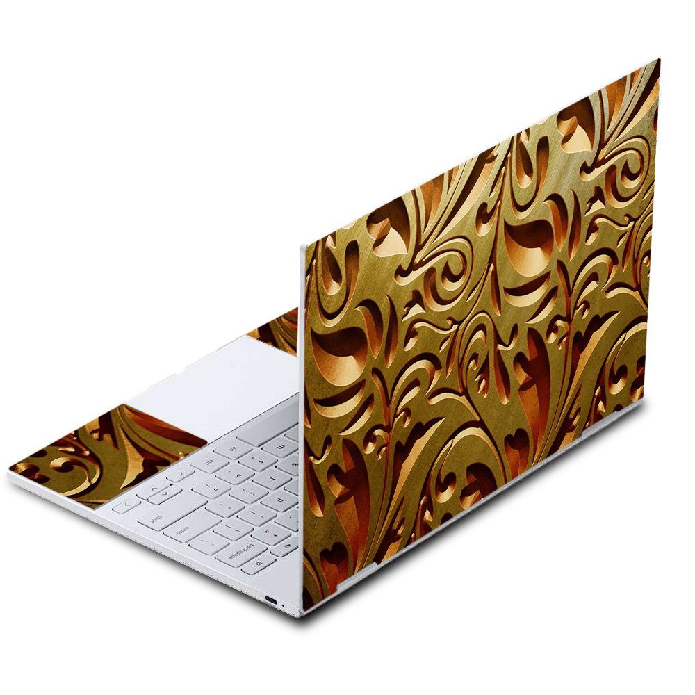 MightySkins Vinyl Skin For Google Pixelbook - Yellow Marble Style, Protective Decal
