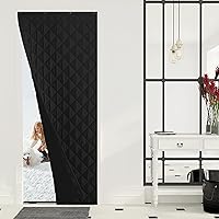 Vista 39 de NICETOWN Cortina de puerta con aislamiento térmico para interiores y exteriores, bloqueador de corrientes de aire de 26 x 78 pulgadas de grosor