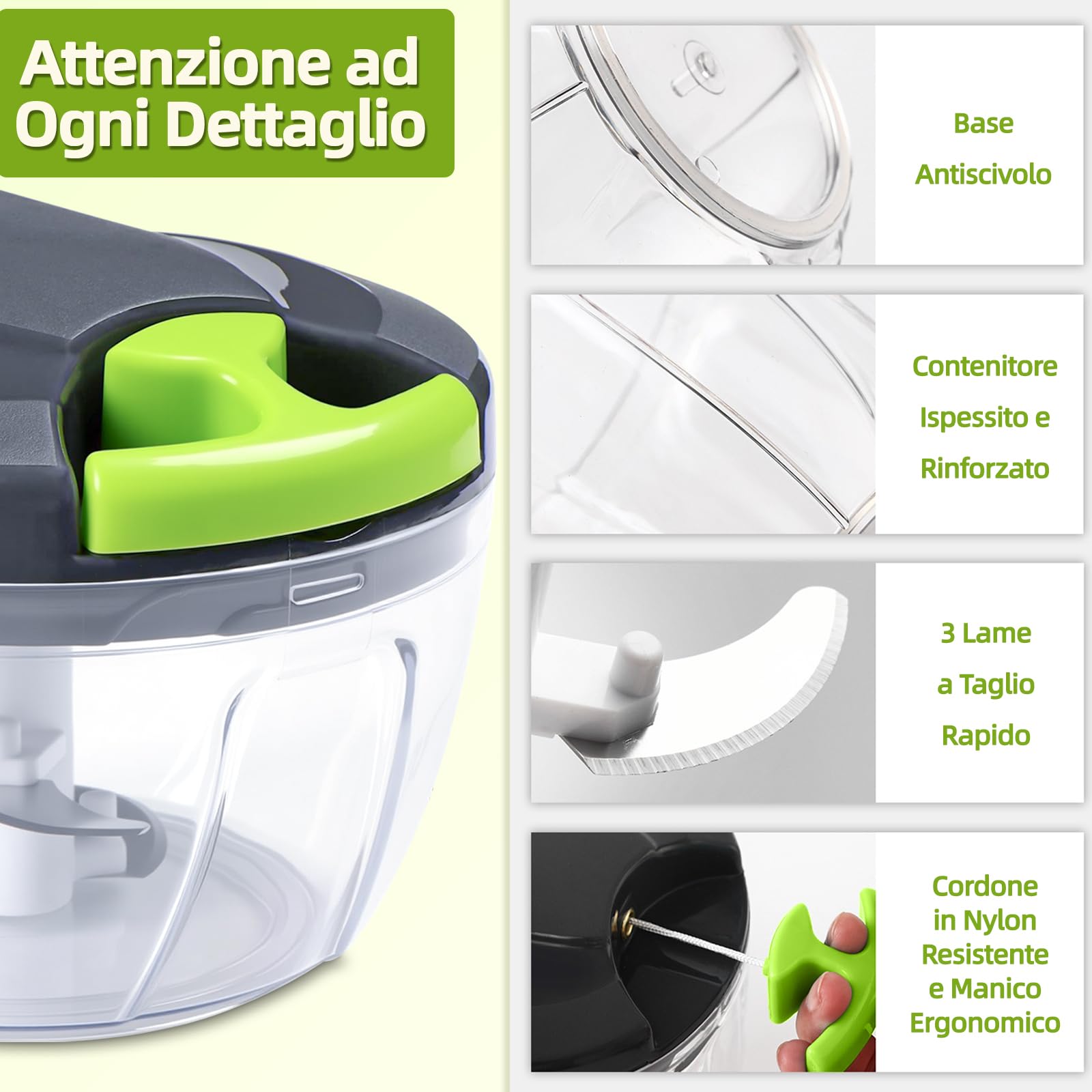 Daewoo Frullatore A Immersione Set Con Tritatutto, Frusta E Brocca, 2 Velocità, Lame In Acciaio Inox - 2