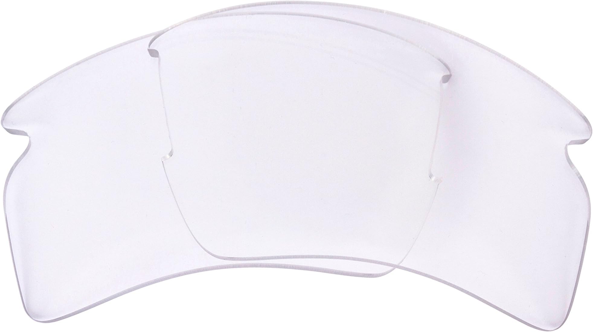 Seek OpticsReplacement Lenses for Oakley FLAK 2.0 XL, Crystal Clear Non-polarized