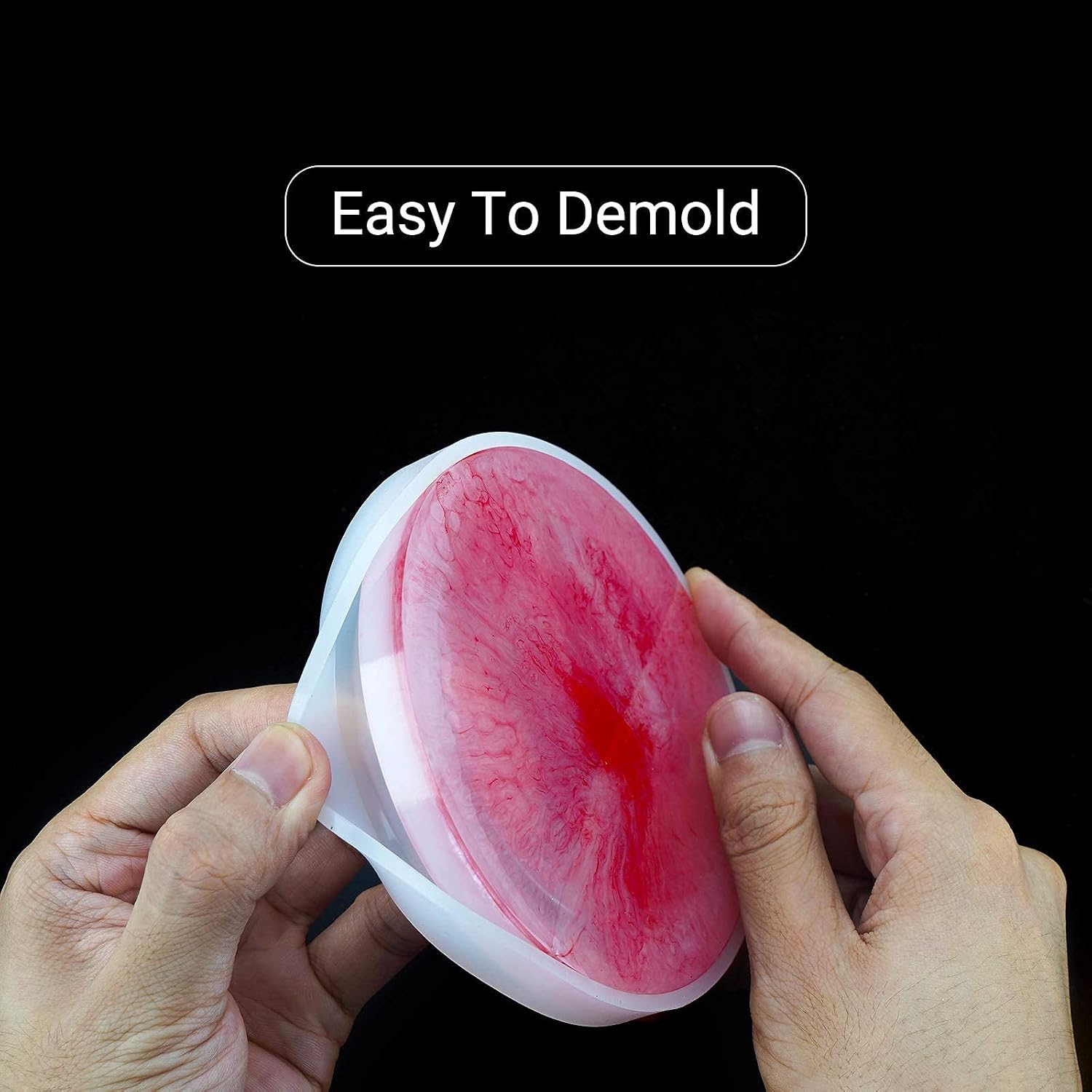 Round Coaster Resin Molds, Gartful 4PCS Resin Epoxy Mold for Casting, Geometric Coaster Mold for Making Resin Geode, Agate Slice Coasters, Cups Mats, Jewelry Holder, Home Decoration