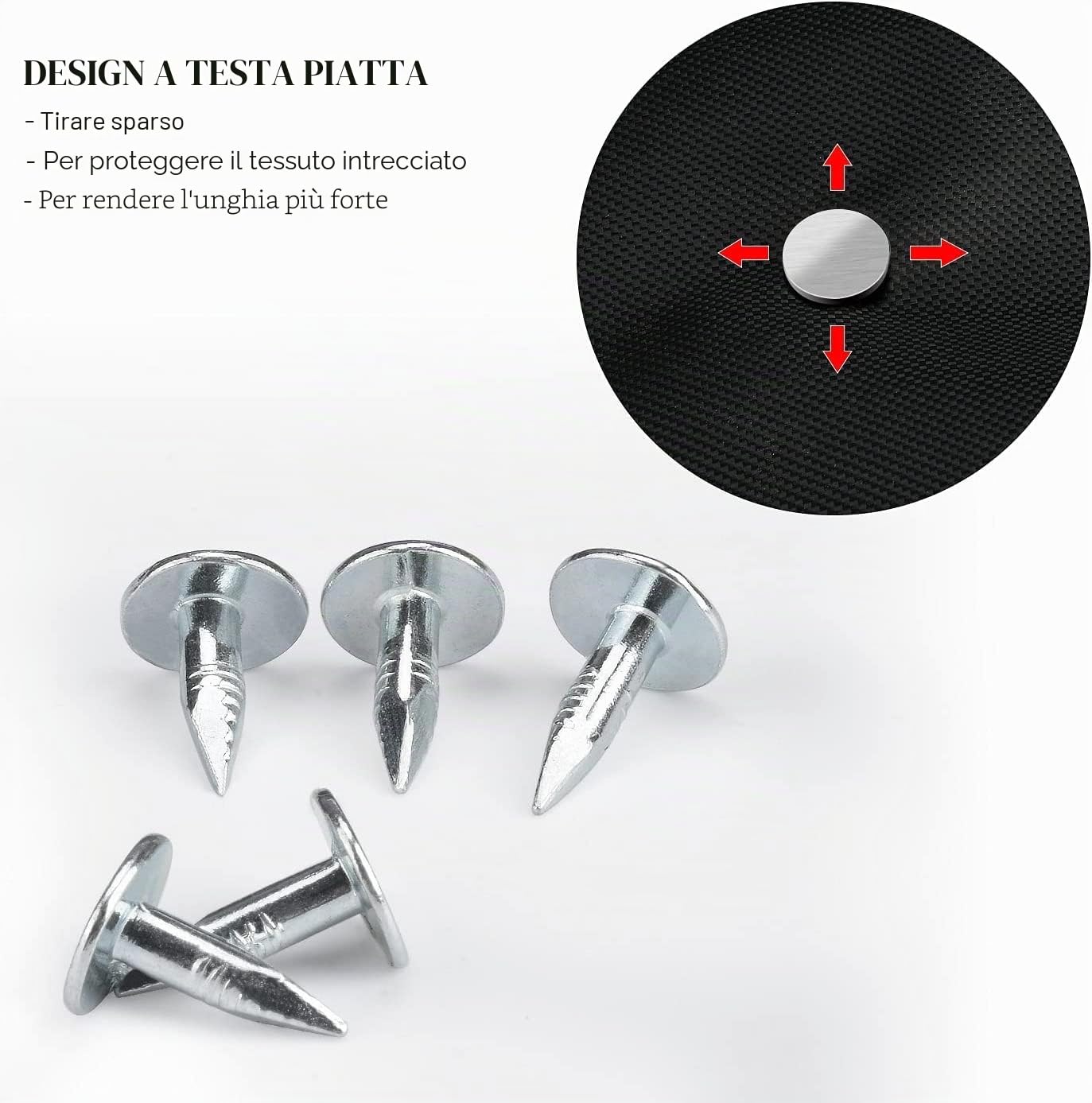 Chiodi in feltro per tetto 12 mm 100 pezzi per coperture ardesia