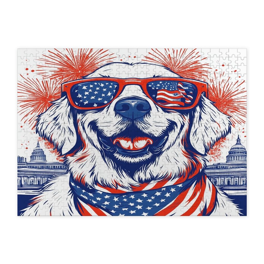 Rompecabezas de perro de madera de 500 piezas: el regalo patriótico ideal 7
