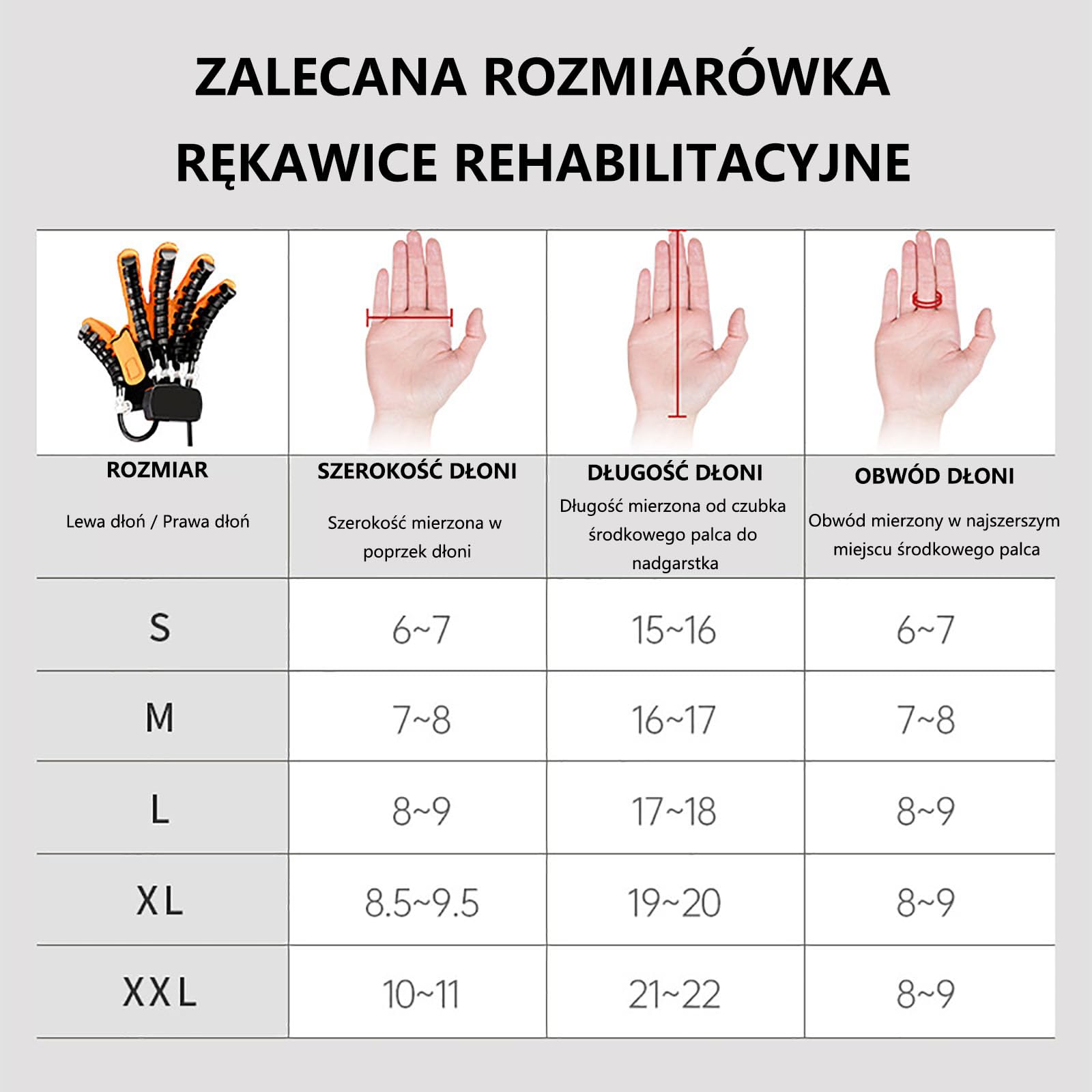 Robot do rehabilitacji dłoni po udarze Elektryczne urządzenie do treningu palców Hemiplegia rekonwalescencja po artretyzmie Poprawa funkcji dłoni elastyczność siła Regulowany L L