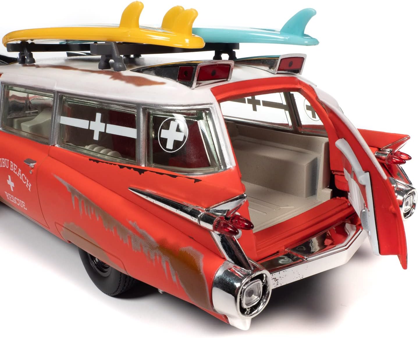 Auto World 1959 Cadillac Eldorado Ambulance Surf Shark 1:18 Scale Diecast Model