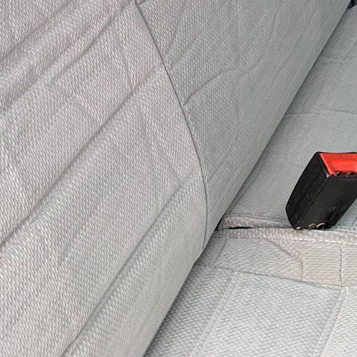 RealSeatCovers 3 Layer Front 60/40 Split Bench Seat Cover for 2000 Toyota Tacoma Adjustable Headrest Armrest Belt Cut Out Exact Fit A67 (Gray)