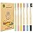 NUDUKO Kids Toothbrush Bamboo Toothbrushes 6 Pack - Organic Tooth Brush Wooden Baby Toddler Toothbrush, Eco-Friendly Natural Biodegradable Soft Bristle Toothbrush for Children, Round Handle
