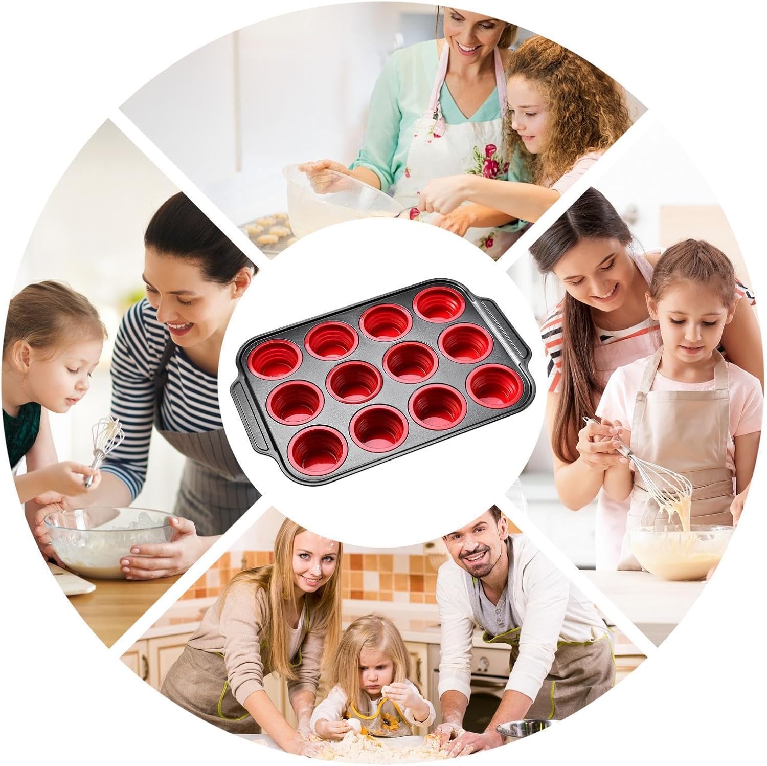 Silicone Cupcake Pan | Bakeware Molds - Kitchen Cupcake Pan,for Muffin Pie Tart Omelet Brownie Dessert Kitchen Restaurant Apartment