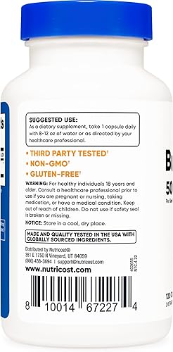 Miniatura 3 de Nutricost Raíz de bardana 500 mg, 120 cápsulas - Sin gluten, sin OMG, apto para vegetarianos