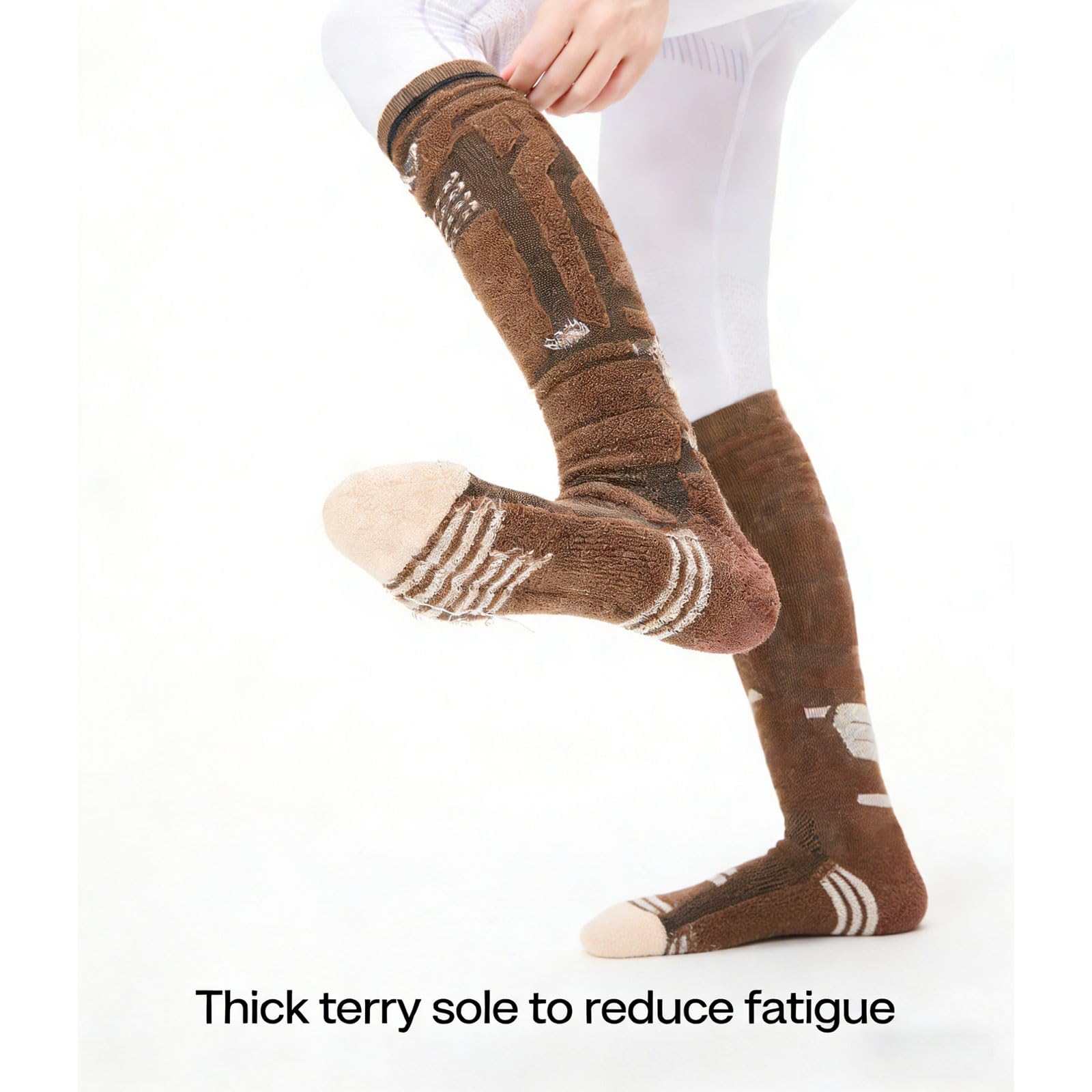 2 Pares Calcetines Esquí Lana Merino Para Hombre y Mujer Térmicos Hasta la Rodilla Calcetines Invierno Absorbe la humedad Calcetines Altos De Compresión para Esquí,Snowboard y Excursionismo