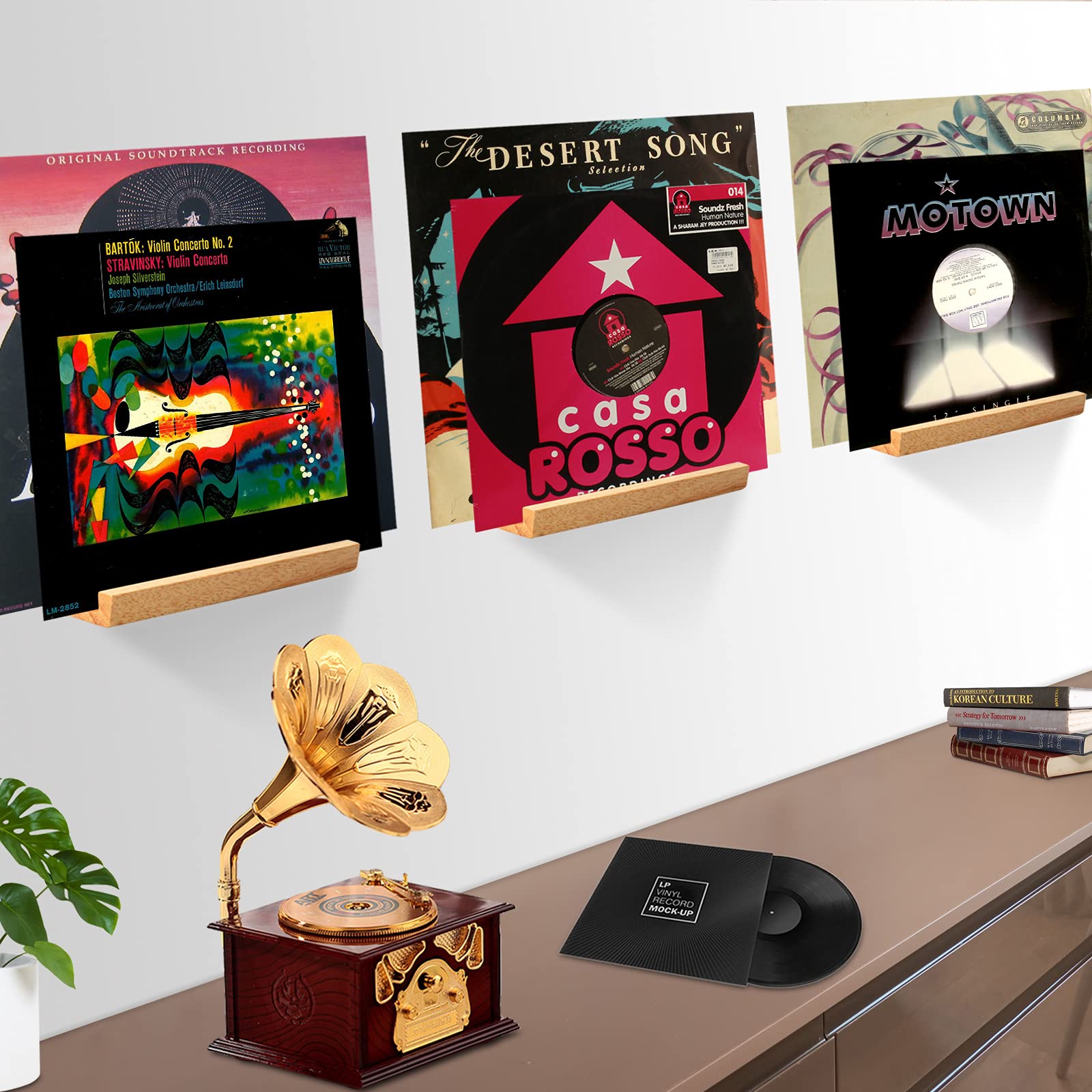 Buy Vinyl Record Shelf Album Display Holder Wall Record Stand for Vinyl