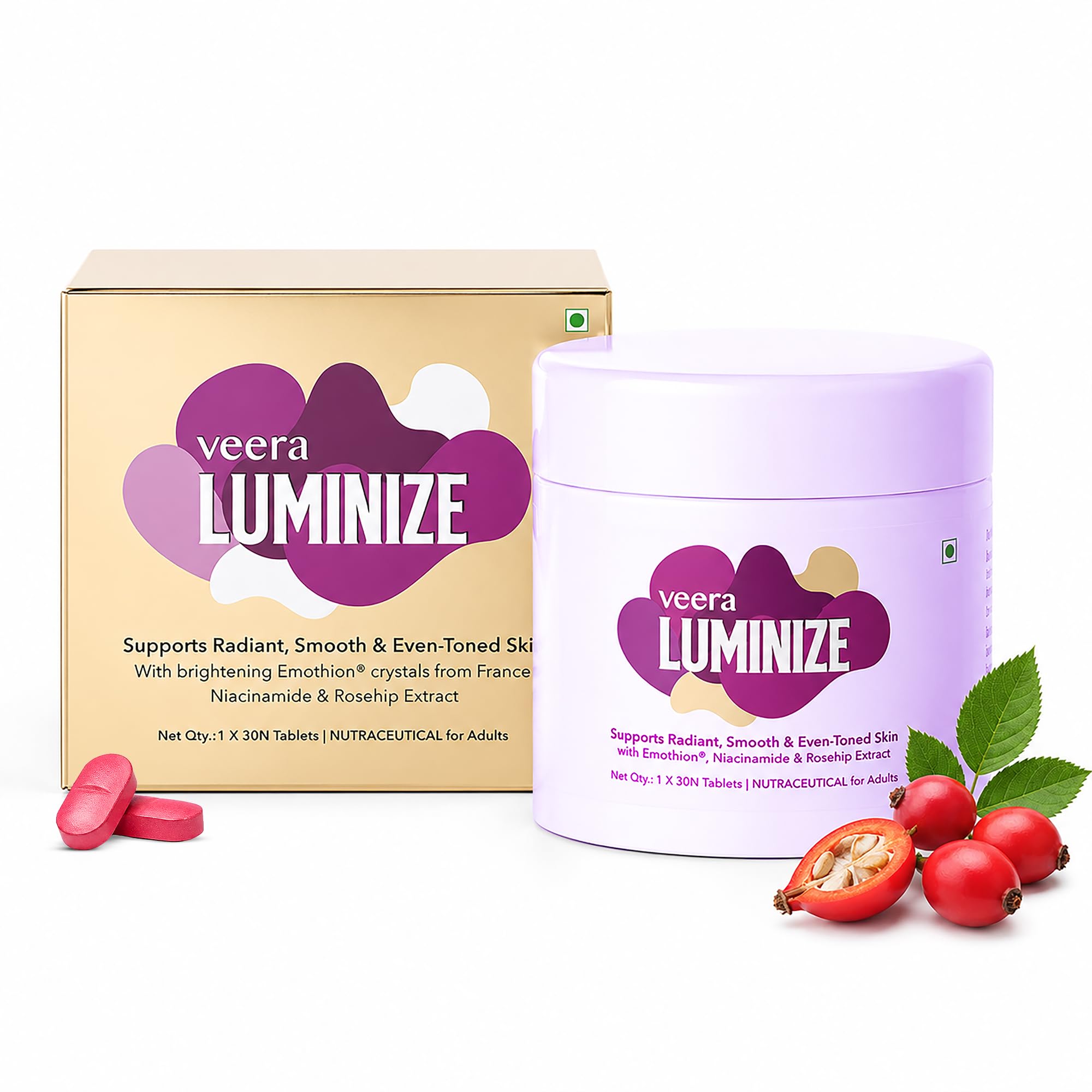 Luminize by Veera Health | Emothion - Next Gen Glutathione from France | 15 Day Pack | Rosehip Extract and Niacinamide | For Skin Brightening | Reduces Dark Spots-image-10