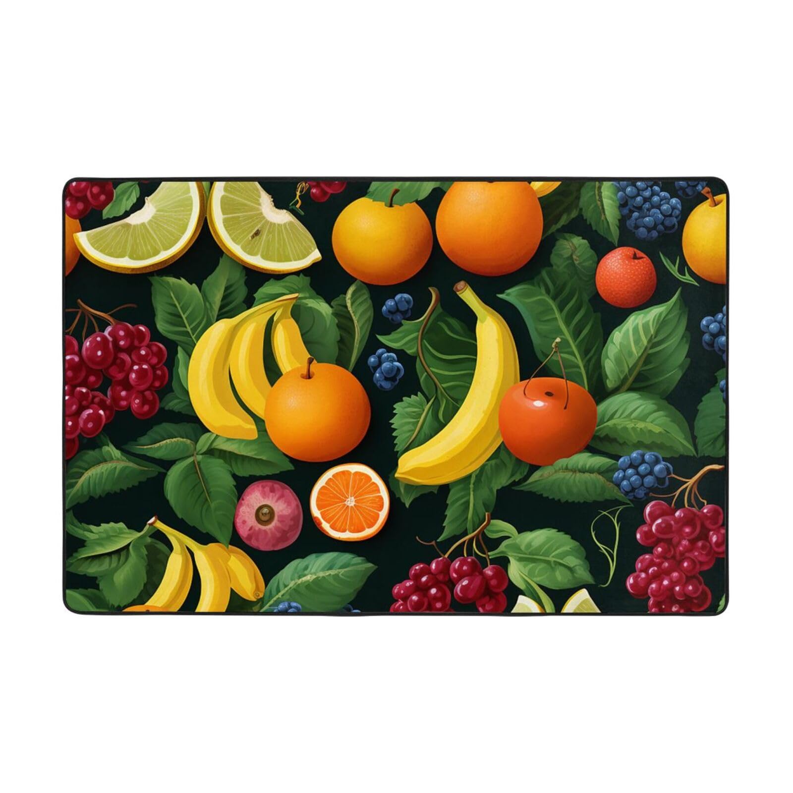 Tapis vintage fruits mûrs : la chaleur du style ferme dans votre entrée