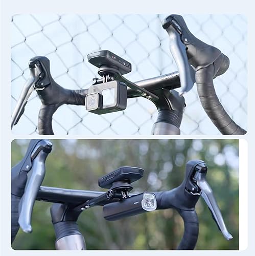 Miniatura 6 de Adaptador de montaje para computadora de bicicleta de aleación de aluminio, compatible con cámaras de acción GoPro y luces de bicicleta, soporte