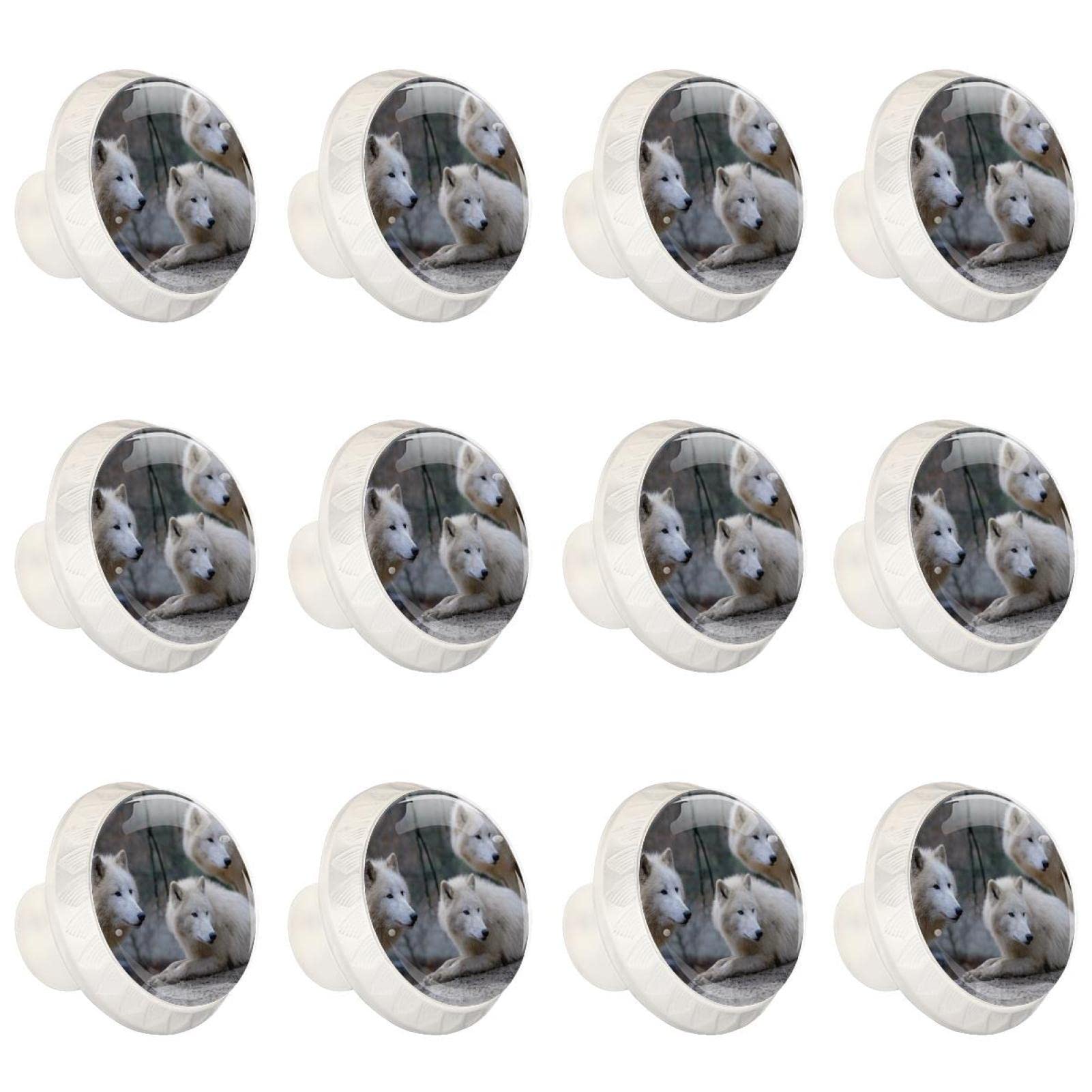 Boutons d'armoires et tiroirs motif Loup pour une décoration de meuble style ferme rustique