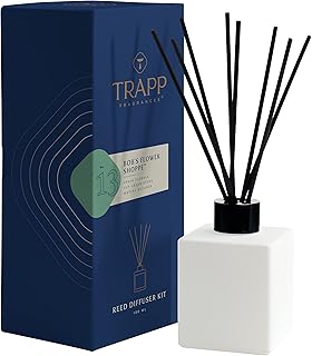 Trapp - No. 13 Bob's Flower Shoppe - Reed Diffuser Kit - Includes Set of Reeds, Scented Diffuser Oil (4 oz.), Vase - Long Lasting Scent Notes of Fresh Florals, Cut Green Stems, and Watery Accords