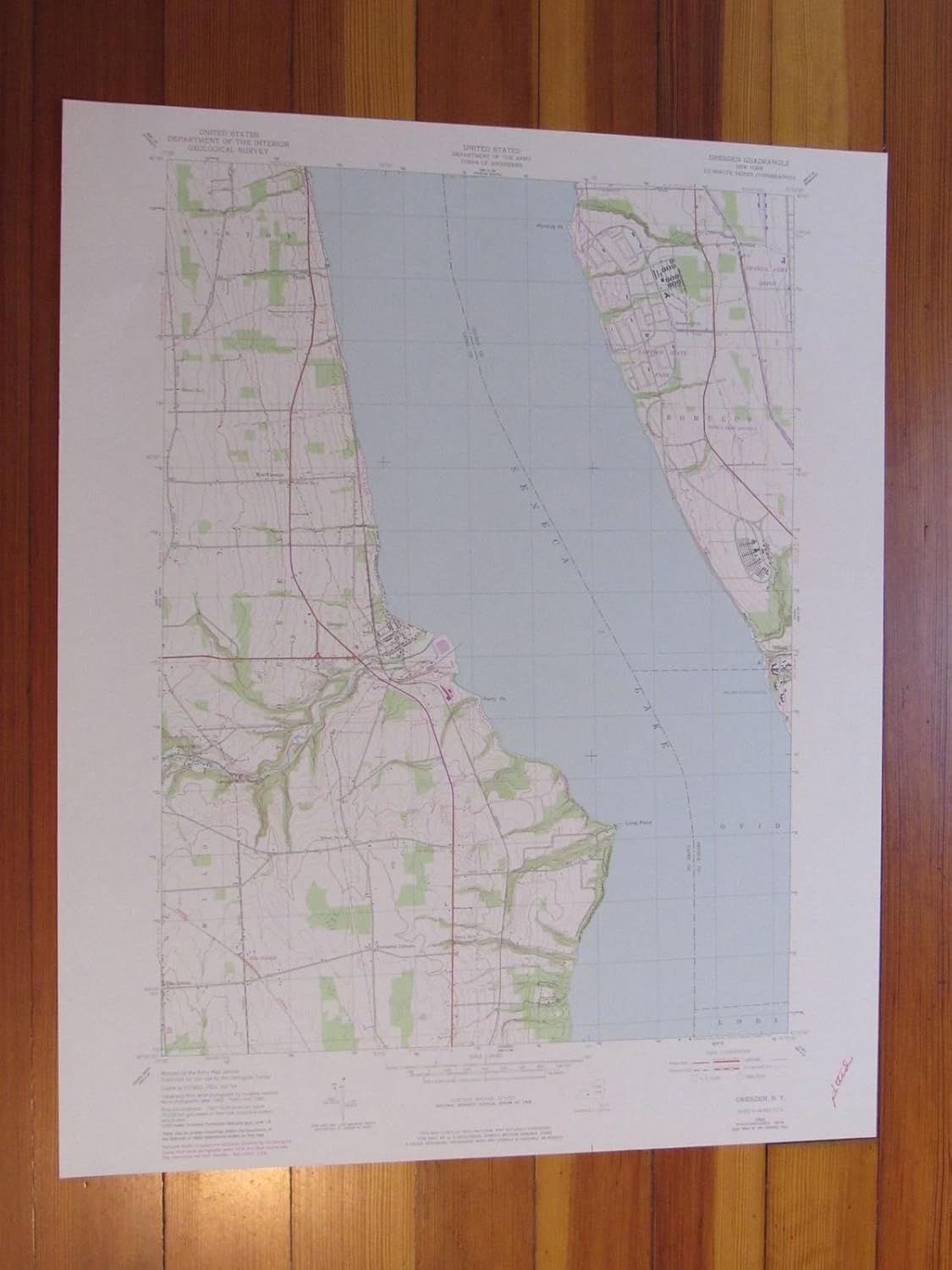 Dresden New York 1979 Original Vintage USGS Topo Map