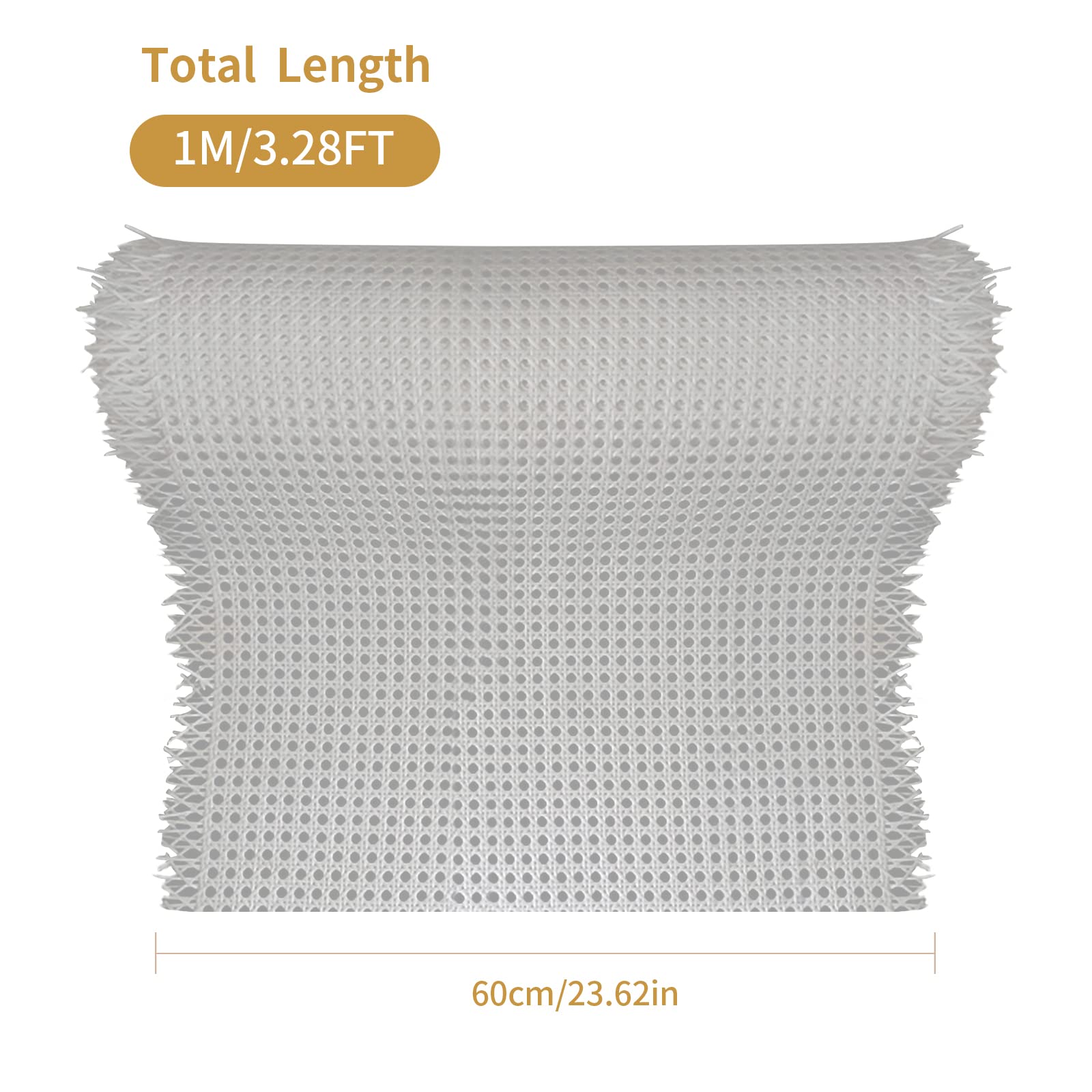 Wiener Geflecht, PE Rattan Gurtband, Breite Rattan Geflecht, Wasserdicht Wabengeflecht, Handgemachtes Rattan Kunsthandwerk für DIY Möbeldekoration , Stuhlgeflecht, Möbelgeflecht (60 x 100cm, Weiß)