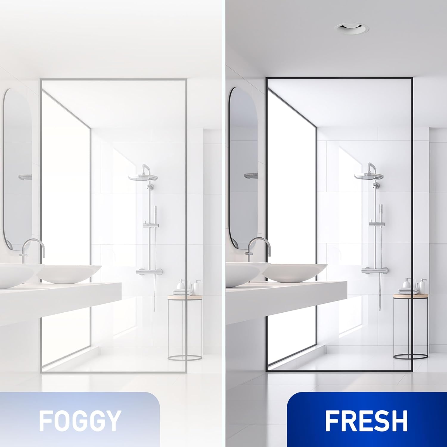 Panasonic FV-08VRE2 WhisperRecessed 80 CFM Bathroom Fan, Black