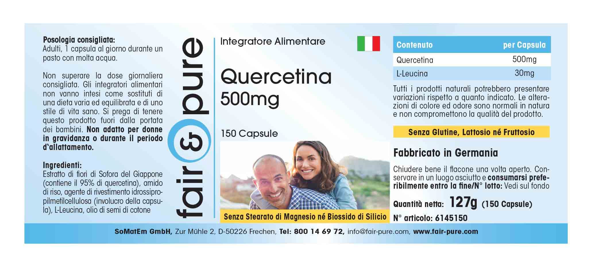 Fair & Pure® - Quercétine 500mg - 150 gélules