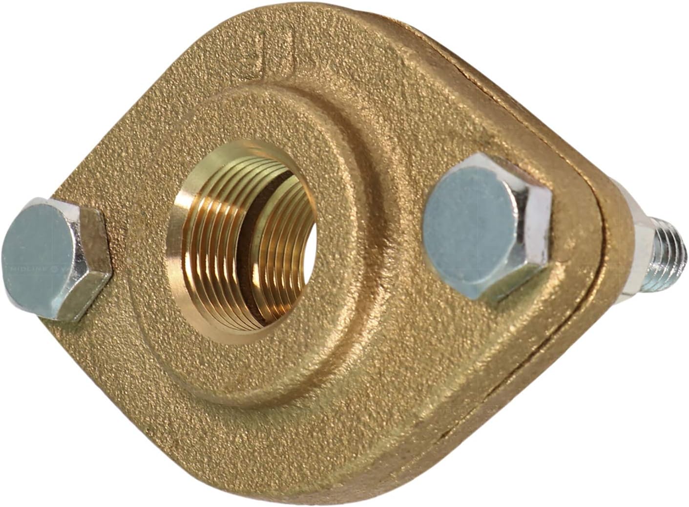 Midline Valve DGJQT1-OM Circulator Flange Kit with Gaskets, Nuts and Bolts for Grundfos Pumps Brass 1 in. FIP (2Pack)