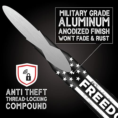 Miniatura 8 de EcoAuto Badass Bullet Antena de repuesto para Jeep Wrangler JK y JL Gladiator 2007+  Antena de repuesto antirrobo  Jeep Wrangler JL y JK (Freedom)