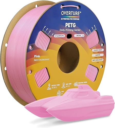 Vista 37 de Overture Petg - Filamento de 0.07 pulgadas con superficie de construcción 3D 7.87 x 7.87 pulgadas, consumibles para impresora 3D, carrete de 2.2 2.2