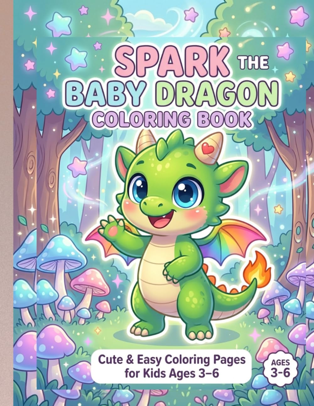 Spark the Baby Dragon Coloring Book: Cute & Easy Coloring Pages for Kids Ages 3–6