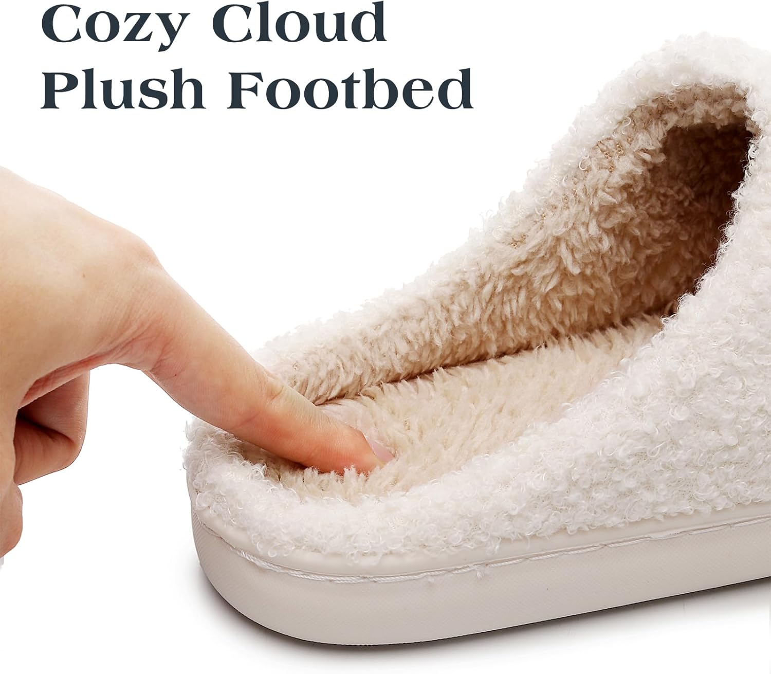 Menore Christmas Reindeer Slippers for Womens Mens Plush Warm Santa Claus Slippers Fuzzy House Slippers Christmas Gifts For Girls Women Girlfriend - Image 6