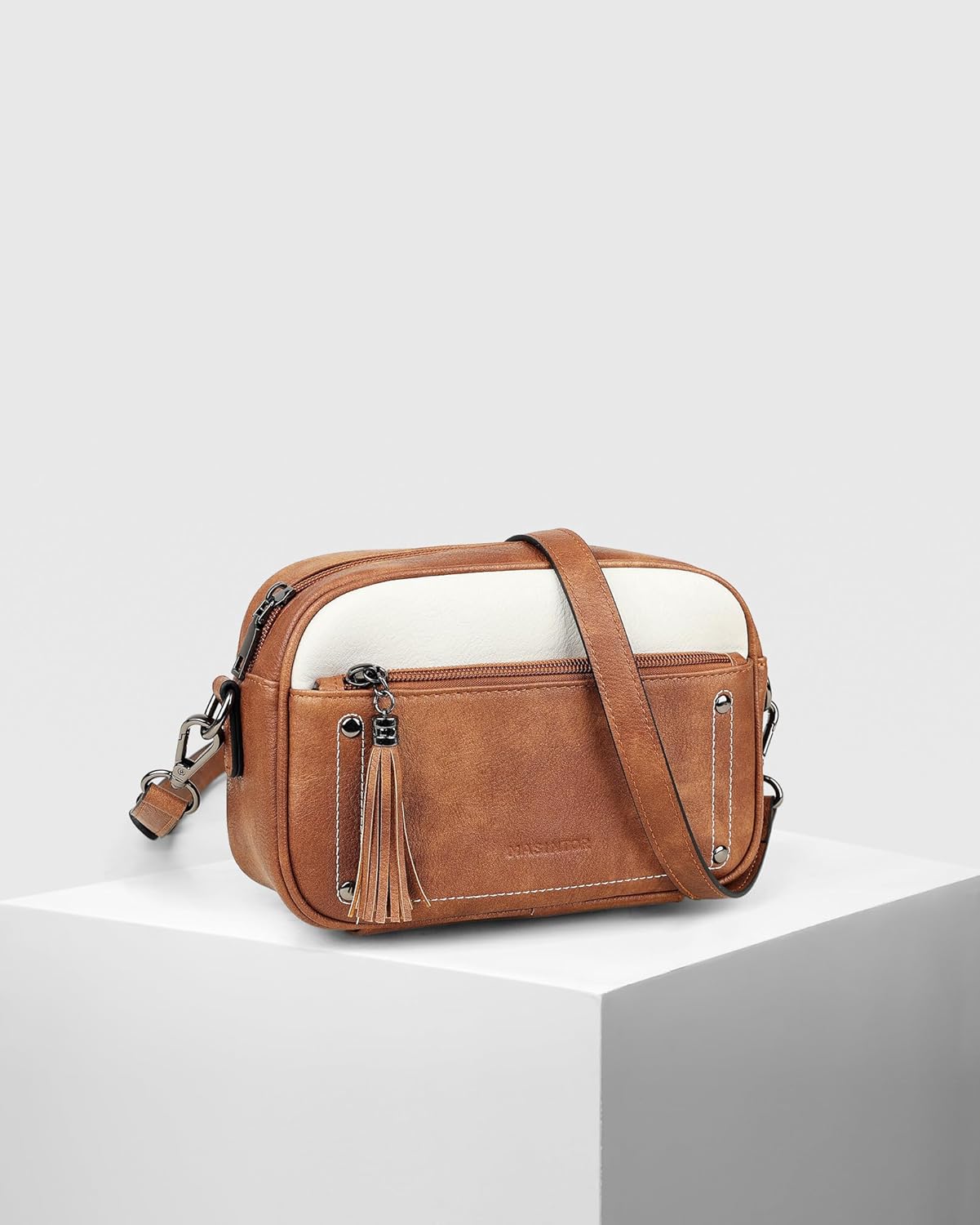 MASINTOR Crossbody Purses for Women Vegan Leather, Travel Purse Shoulder Handbag with Adjustable Strap and Tassel - Image 3