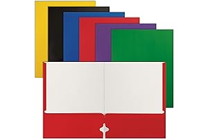 Durable Letter Size Two Pocket Folders Assortment (100 Pack)