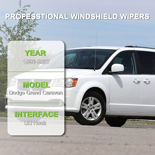 Miniatura 2 de PARRATI Limpiaparabrisas de alta calidad y rendimiento para todas las estaciones con limpiaparabrisas trasero, fácil de instalar y superior