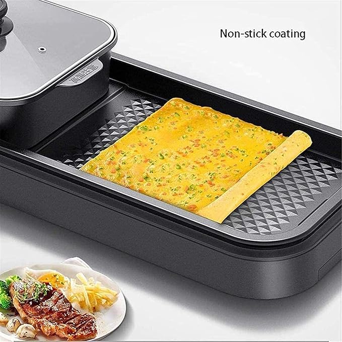 Parrilla Eléctrica Interior BBQ Hot Pot Sin Humo 2200W miniatura 7