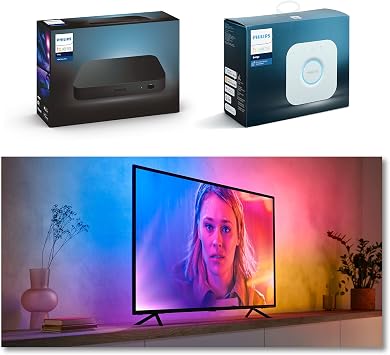 Gradient Lightstrip for Philips Hue 55-inch TVs, Synchronizing with Media and Gaming, Voice Controlled Smart Entertainment LED Lighting, compatible with Alexa, Google Assistant and Apple HomeKit