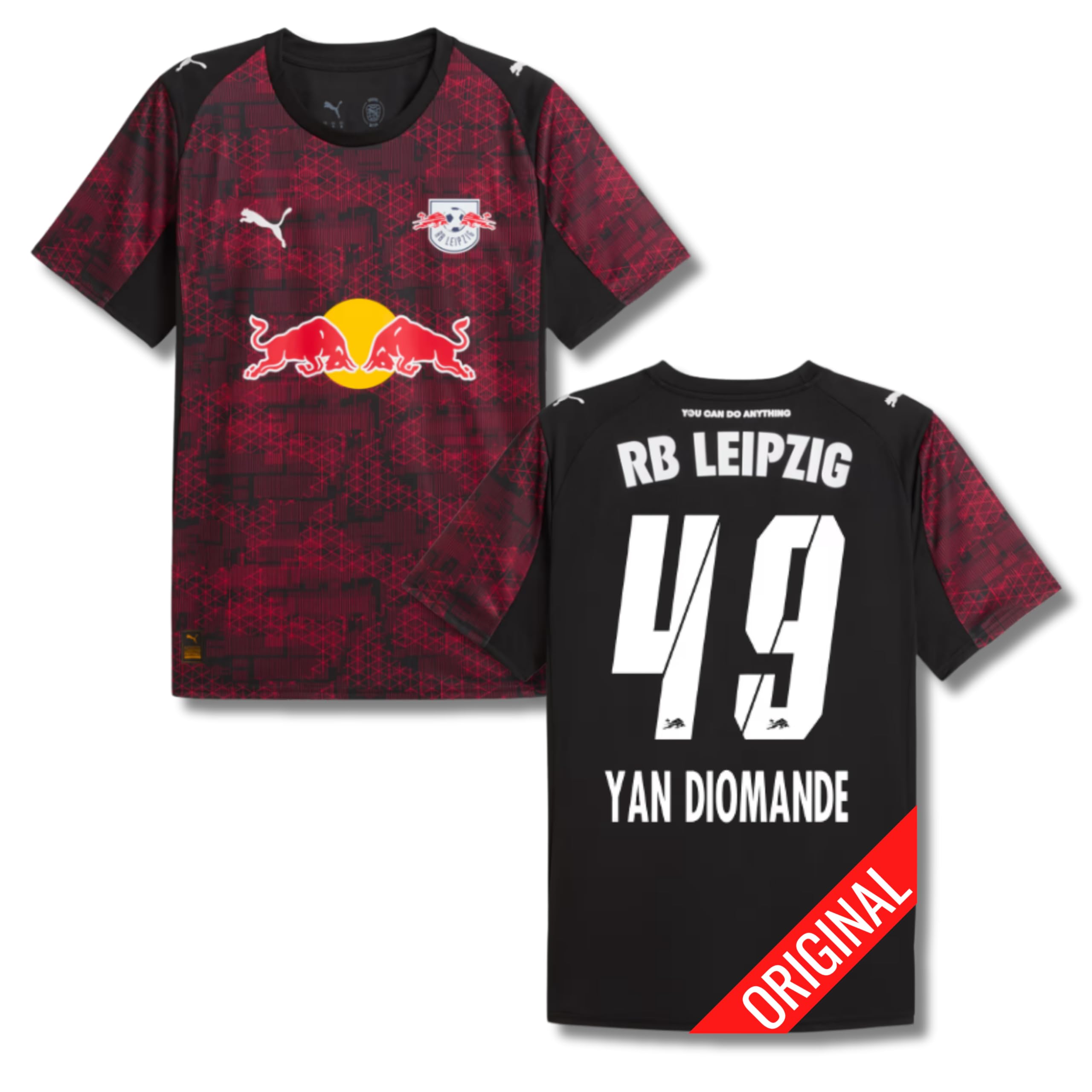 PUMA Original RB Leipzig Trikot Herren [3rd 25/26] Offizielles RB Leipzig Trikot [Spieler oder Personalisiert] Fussball Sportbekleidung Sport Tshirts Herren Fußball Shirt Männer