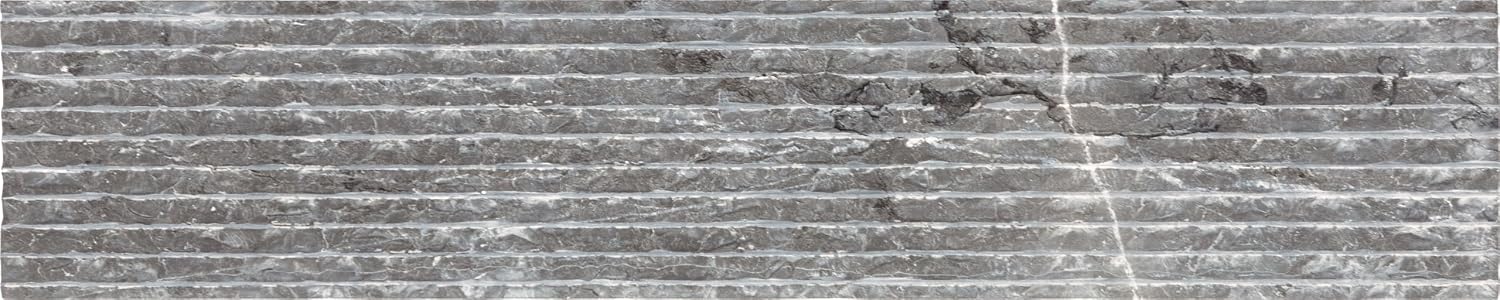 Daltile Marble Natural Stone 4" x 20" Marble Raked Mosaic in Scraped Antico Scuro (6 PC per Carton) (3.3 SQFT per Carton)
